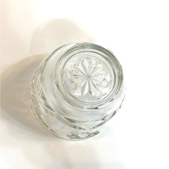 Star of David Anchor Hocking Prescut Clear Glass Creamer and Sugar Bowl Vintage - Picture 8 of 14